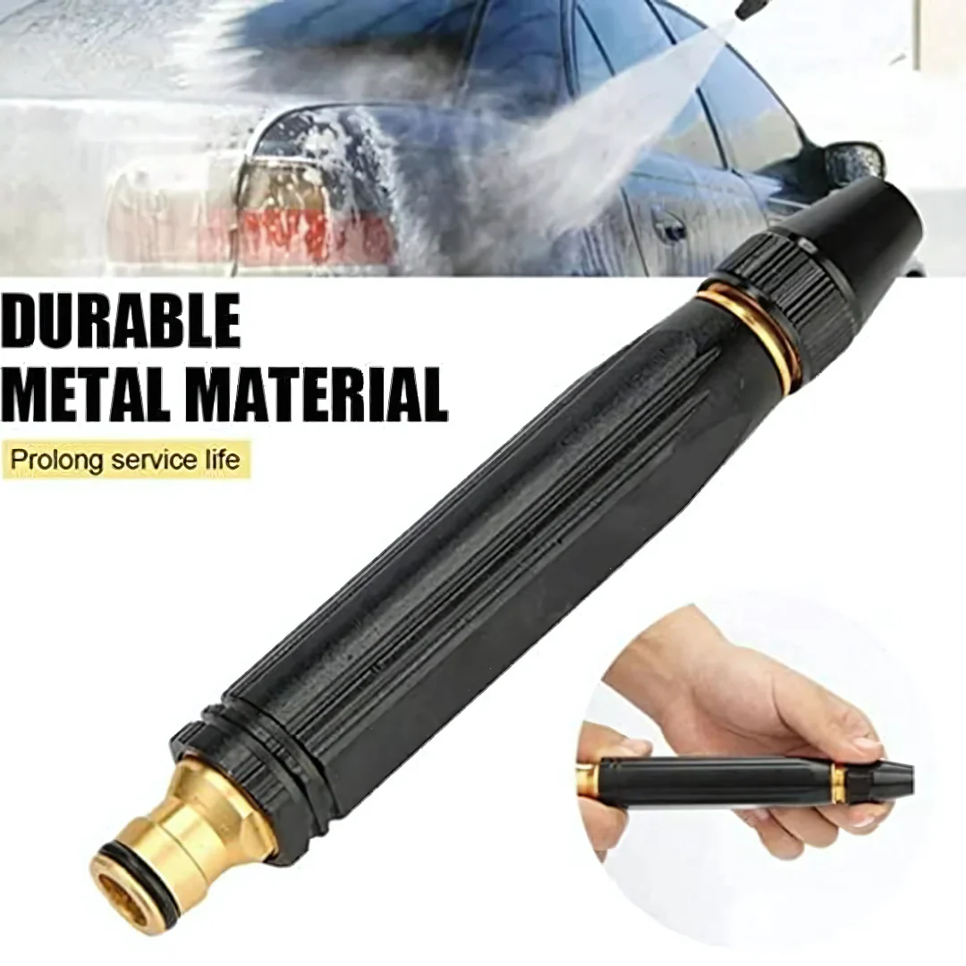 Portable High Pressure Washing Water Nozzle (Black)