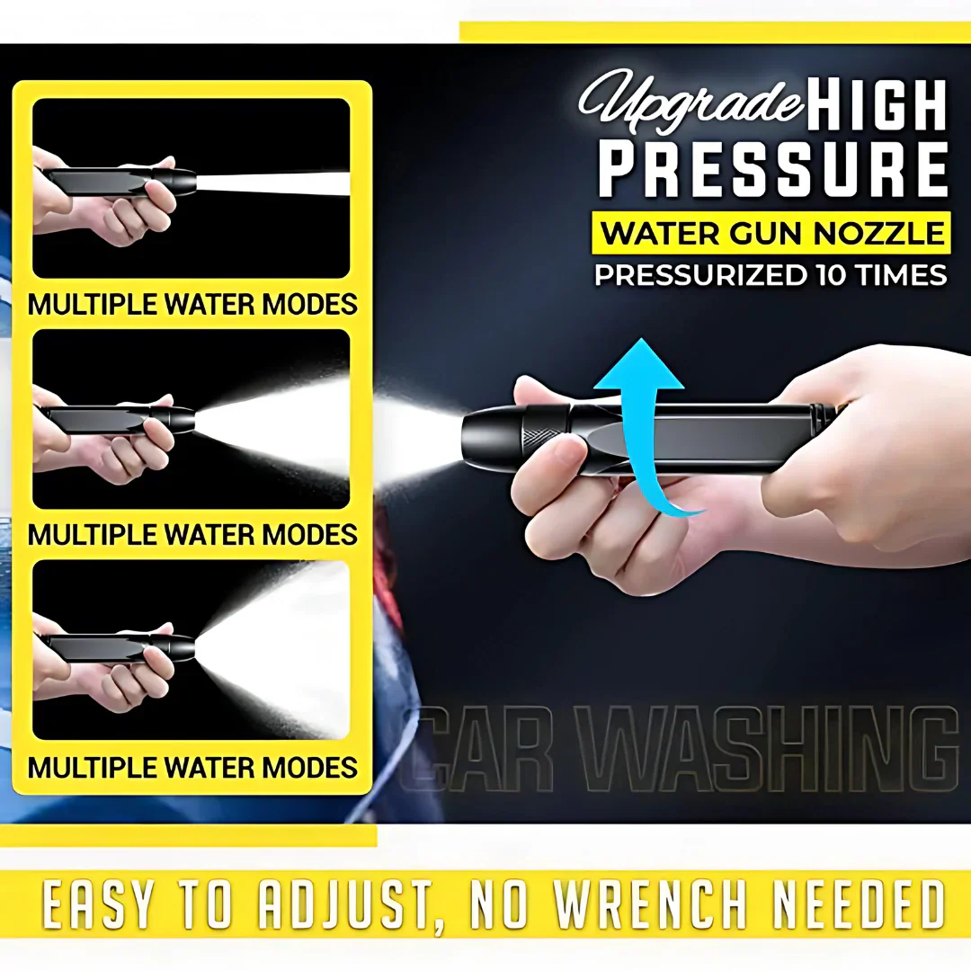 Portable High Pressure Washing Water Nozzle (Black) - Image 5